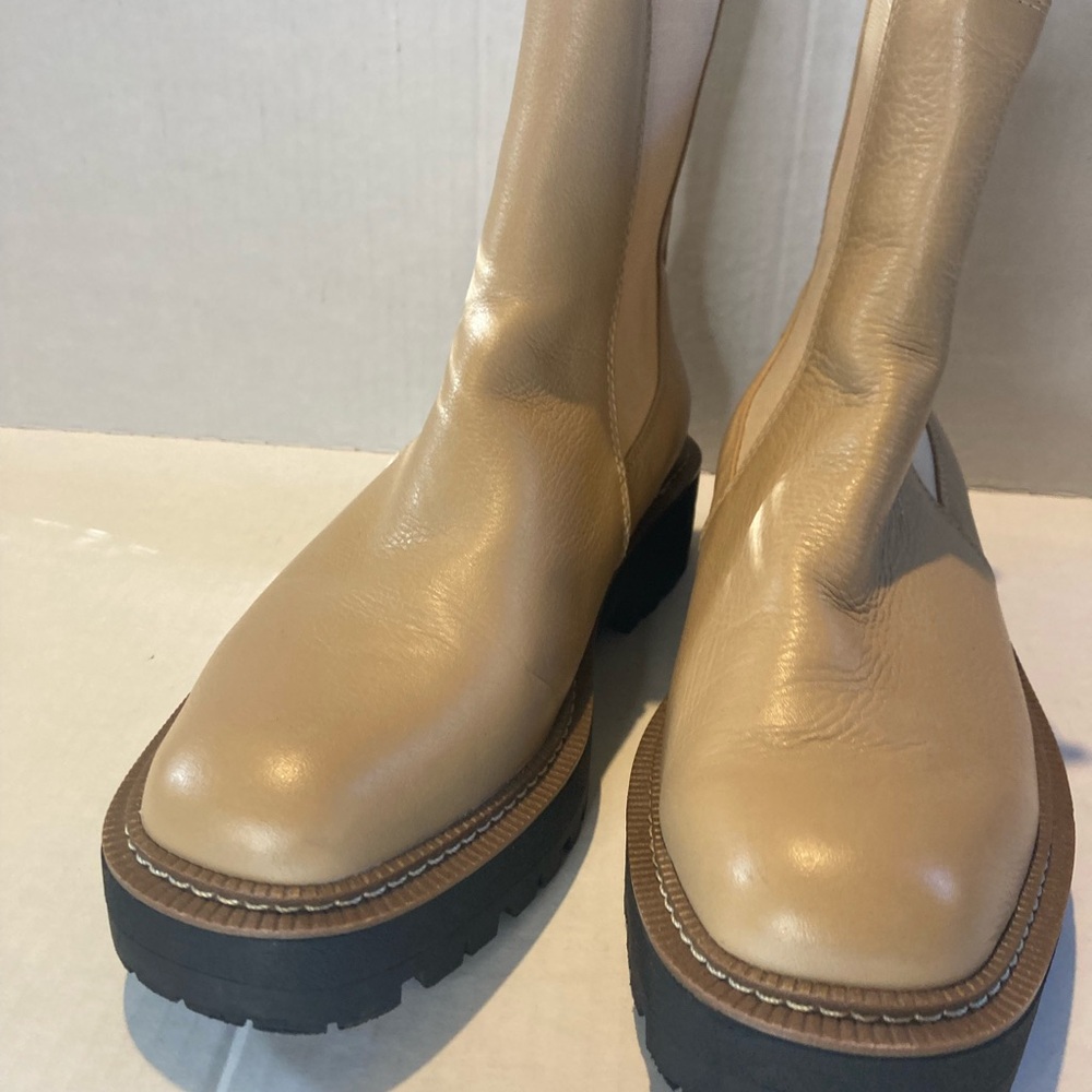 Sam Edelman Laguna Chelsea Tan Leather Women's Boots Size 9.5